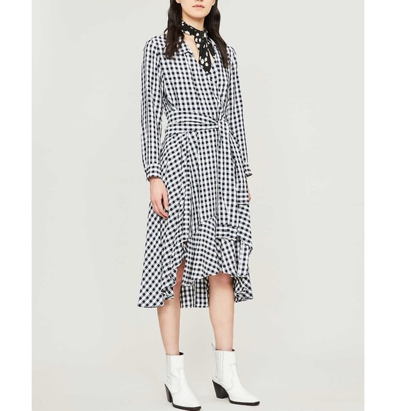 maje gingham dress